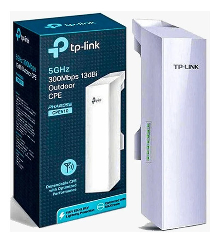 Cpe De Exterior De 13dbi En 5ghz A 300mbps Tp-link Cpe510