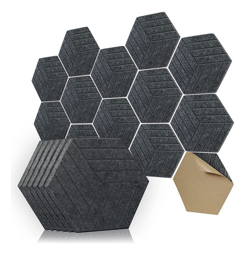Paneles Insonorizados Hexagonales Autoadhesivos, Bandeja Acú