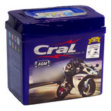 Bateria Moto Cral 6ah Nxr Bros 150 Es/esd 2010 Em Diante