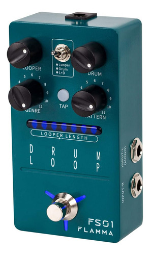 Pedal De Guitarra Y Looper Fs01 Drum Machine & Phrase L...