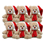 Peluches Mayoreo 6 Pzas Oso Osito Teo Navideño Pelucheria