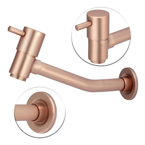 Torneira Link Longa Cozinha/tanque/jardim Rose Gold Parede