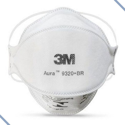 Kit 10 Máscaras 3m 9320 Aura + Br Pff2 Respirador N95 Anvisa