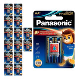 30 Pilhas Alcalinas Premium Aa 2a Panasonic 15 Cart