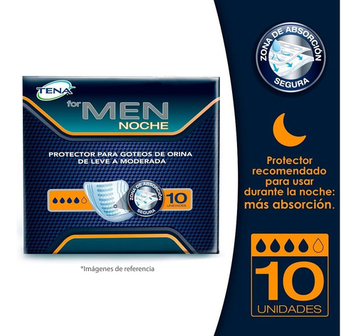 Protector Tena For Men Noche - Uni - Unidad a $3000
