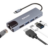 Docking 5 En 1 Usb C A Hmdi/usb X2/ Usb C/rj45 Gigabit 