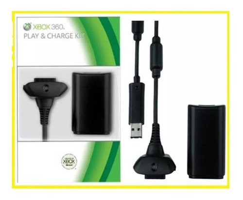 Kit Carga Y Juega Xbox 360 Cargador 35 Horas Juego