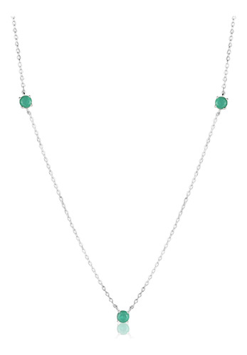 Colar Gargantilha Choker Prata 925 Zircônias Fusion Delicada