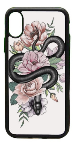 Funda Protector Para iPhone Serpiente Negra Art