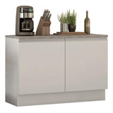 Mueble De Cocina Bajo Glamy 1.20m (con Tablero) Blanco 01