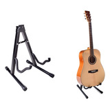 Base Soporte Stand Guitarra O Bajo J-40b, Metálica Reforzada Color Negro