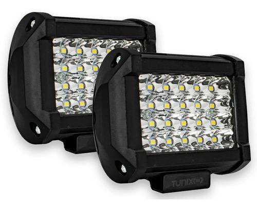 Par Faros Auxiliares Dually 24 Leds Luz Fija Y Estrobo