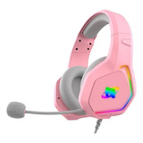 Ovansu Auricular Microfono Rosado Rgb Os-aug850p Ps4  Ppct