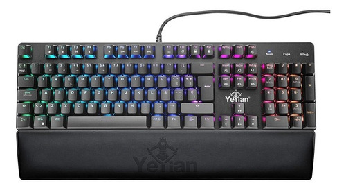 Teclado Gamer Yeyian Kusari Mecánico Switch Rojo Ykm-ergb-01 Color Del Teclado Negro