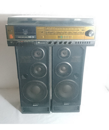 Rádio Sony 3x1 Hmk373 Am Fm Toca Fitas Vitrola 