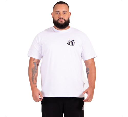 Camiseta Santos Oficial Classic Algodão Plus Size Masculina