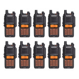 Kit 10 Rádio Ht Baofeng Uv9r Plus 10w Vhf Uhf Walkie Talkie 