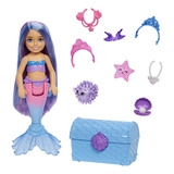 Muñeca Barbie Chelsea Sirena Con Accesorios Mattel - Lanús