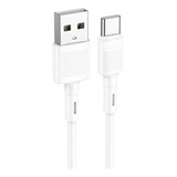 Cable Hoco X83 Victory Usb A Tipo C 1m 3a Blanco