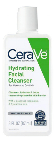 Cerave Limpiador Facial Hidratante Piel Normal A Seca 87ml