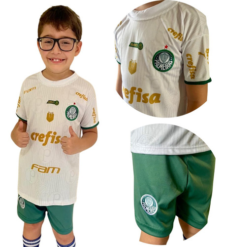 Kit Conjunto Infantil Jogo Futebol Camisa Shorts Time Brasil