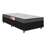 Prorelax Esplanada Cama Box Solteiro Colchão D33 88cm Cor Cinza/branco