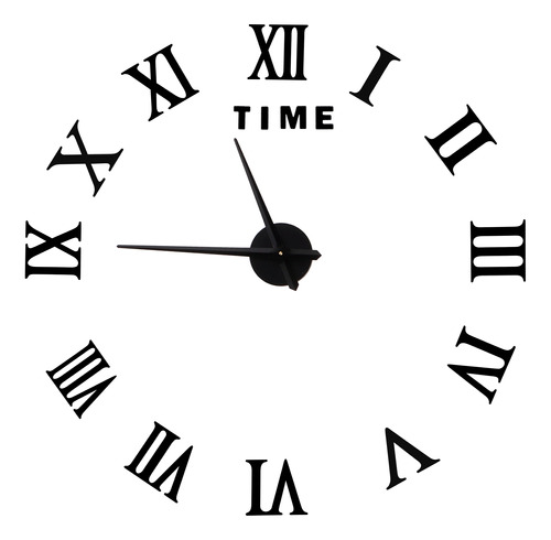 Reloj De Pared Diy Con Números Romanos, Sin Marco, Espejo, S