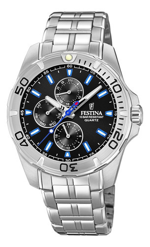 Reloj Para Hombre Festina Multifunction F20445/6 Plateado