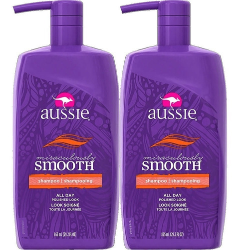 Shampoo Aussie Mira. Smooth 865ml Kit C/2