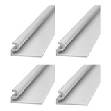 4 Trilho J Simples Aluminio 1,50mt Janela De Correr Madeira