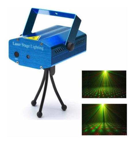 Mini Proyector Lluvia Luz Laser Audio Rítmico Luces Fiesta