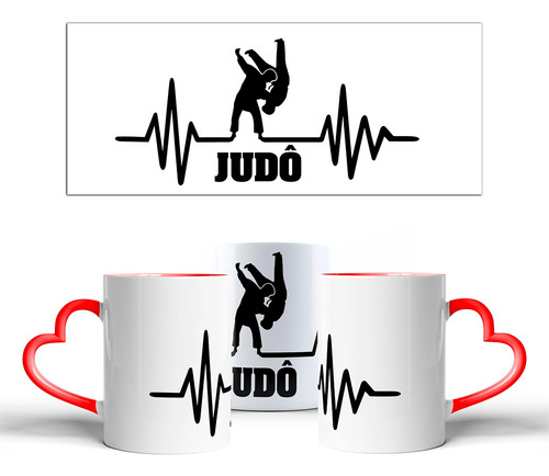 Caneca Coração Judô No Coração Judoca De Profissão