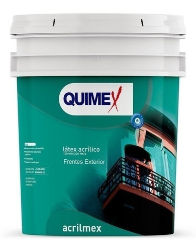 Latex Acrilico Exterior Acrilmex 10 Litros Quimex Pinturas