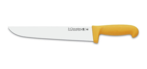 Cuchillo Carnicero 3 Claveles 25 Cms Amarillo Nsf 1386