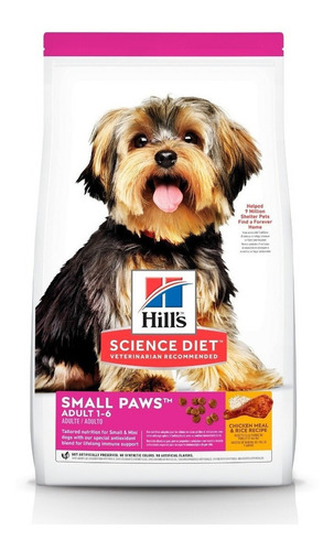 Alimento Hill's Science Diet Adult Small Paws Para Perro Adulto De Raza Mini Y Pequeña Sabor Pollo En Bolsa De 2kg