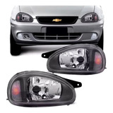 Juego De Optica Chevrolet Corsa Fondo Negro Kit X2 Fitam 