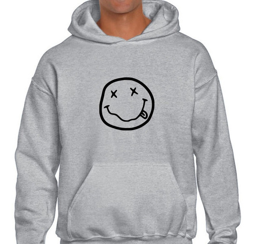 Buzo Canguro Hoodie Capucha Hombre Mujer Gris Algodón