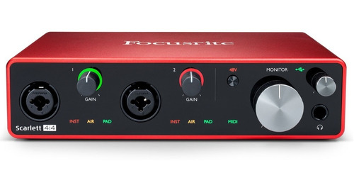 Placa De Sonido Focusrite Scarlett 4i4 3ra Gen