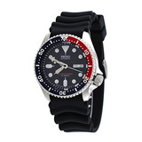 Seiko Divers Automatic Black Blue Dial Black Rubber Reloj Pa