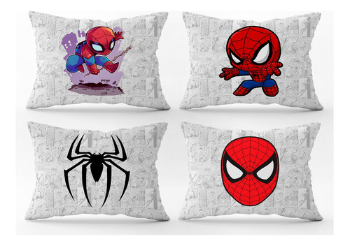 4x Almofadas Homem Aranha C/ Enchimento 20x30