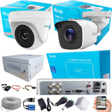 Kit Hikvision Hilook Dvr 4 Ch + 2 Cámaras 1080p + Gabinete