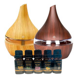 Pack 2 Humidificador Aromas 7 Luces + 5 Esencias 10 Ml