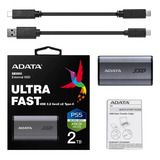 Ssd Externo Adata Se880 2tb Usb C 3.2 Ps5 Xbox Gris Titanio