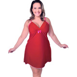 Camisola Plus Size  Feminina Lisa Sem Bojo 1uplingerie