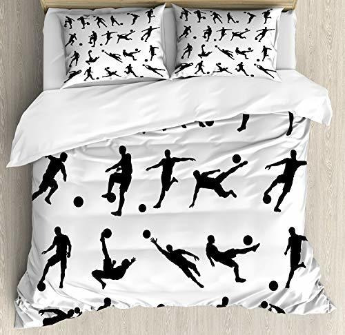 Fundas Para Edredones - Ambesonne Soccer Duvet Cover Set, Fo