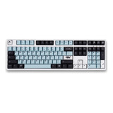 129 Teclas Mecanicas Celeste Negro Blanco Para Cherry Mx