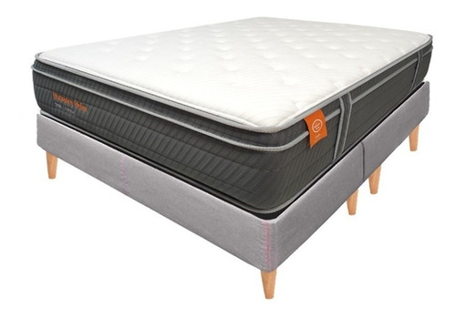 Colchón Firme Queen 160 Pedic Premium + Base Memphis