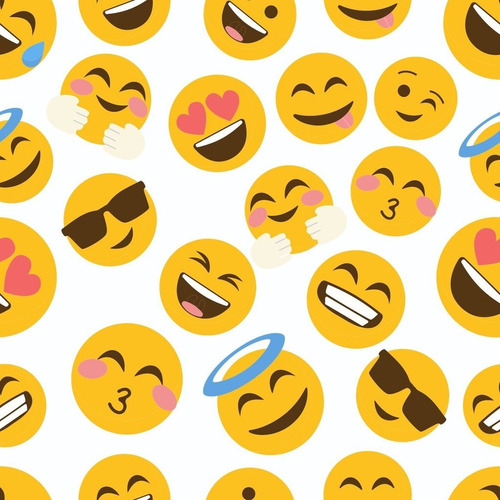 Adesivo De Parede Quadro Adolescente Emoji Amarelo Rolo 3m