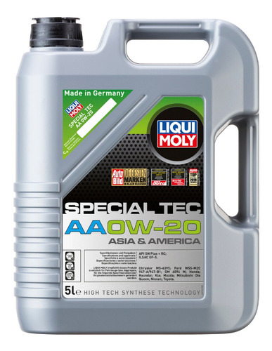 Aceite Para Motores De Gasolina Liqui Moly 0w-20 5l