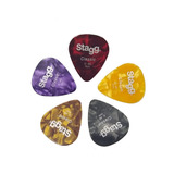 Set De 5 Puas Stagg Para Guitarra Varias Durezas Y Colores